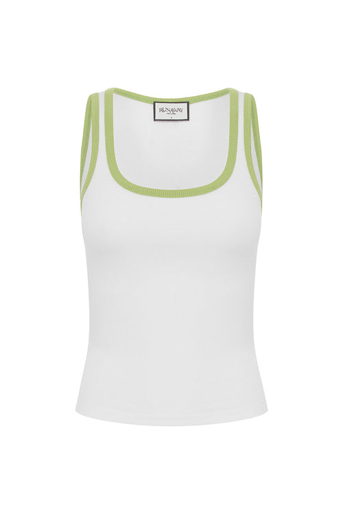 ANGELO TANK - WHITE/KIWI