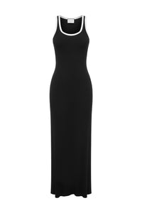ANGELO TANK MAXI DRESS - BLACK/WHITE