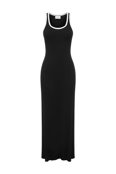 ANGELO TANK MAXI DRESS - BLACK/WHITE