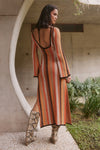 AIMEE MIDI DRESS - ORANGE MULTI