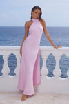 ARABELLE HIGH NECK MAXI DRESS - PETAL