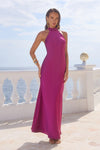 ARABELLE HIGH NECK MAXI DRESS - PLUM