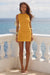 ARIYA SLEEVELESS MINI DRESS - MANGO METALLIC