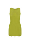ARIYA SLEEVELESS MINI DRESS - LIME METALLIC
