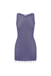 ARIYA SLEEVELESS MINI DRESS - PERIWINKLE METALLIC