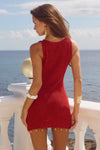 ARIYA SLEEVELESS MINI DRESS - BERRY METALLIC