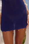 ARIYA SLEEVELESS MINI DRESS - ROYAL METALLIC