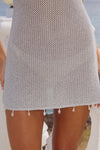 ARIYA SLEEVELESS MINI DRESS - SILVER METALLIC