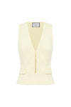 ARLA SLEEVELESS VEST TOP - BUTTER