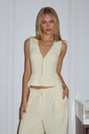 ARLA SLEEVELESS VEST TOP - BUTTER