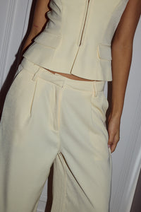 ARLA WIDE LEG PANTS - BUTTER
