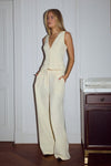 ARLA WIDE LEG PANTS - BUTTER