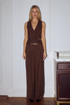 ARLA WIDE LEG PANTS - CHOCOLATE