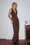 ARLA WIDE LEG PANTS - CHOCOLATE