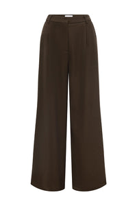 ARLA WIDE LEG PANTS - CHOCOLATE