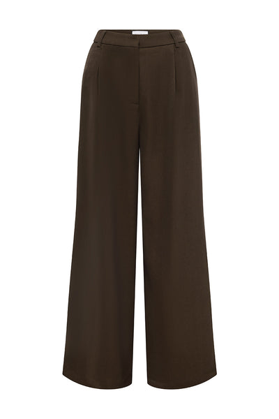 ARLA WIDE LEG PANTS - CHOCOLATE