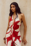 ARLETTE HALTER JUMPSUIT  - ARLETTE RED