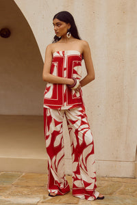 ARLETTE PALAZZO PANT - ARLETTE RED