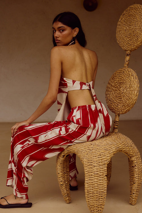ARLETTE STRAPLESS TOP - ARLETTE RED