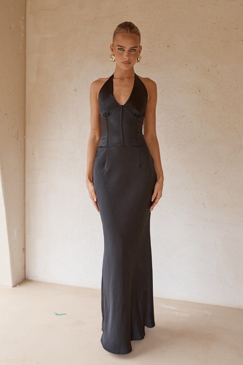 ASADA MAXI DRESS - BLACK