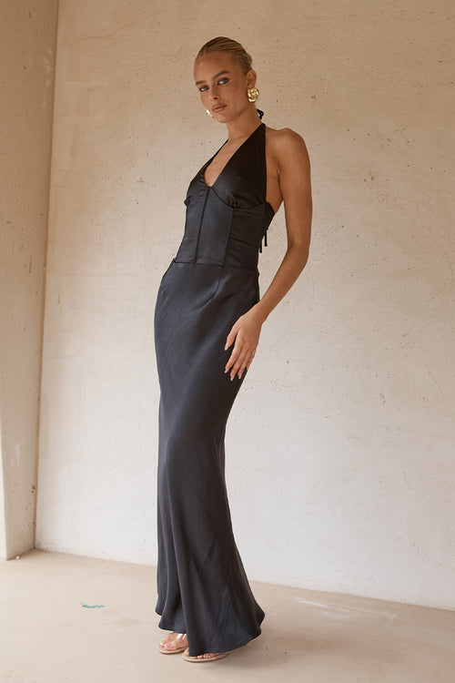 ASADA MAXI DRESS - BLACK