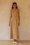 ASTRID HALTER MIDI DRESS - CAMEL