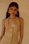 ASTRID HALTER TOP - CAMEL
