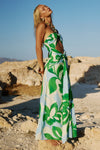 AUBRIE CUT OUT HALTER MAXI DRESS - AMOREE BLUE