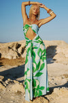 AUBRIE CUT OUT HALTER MAXI DRESS - AMOREE BLUE