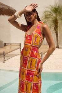 AURA MAXI DRESS - ALOHA ORANGE