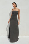 AUREA MAXI DRESS - BLACK PINSTRIPE