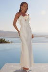 AVALEE FRILL TRIM MAXI DRESS - IVORY
