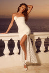AVALON STRAPLESS MAXI DRESS - WHITE