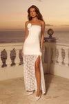 AVALON STRAPLESS MAXI DRESS - WHITE