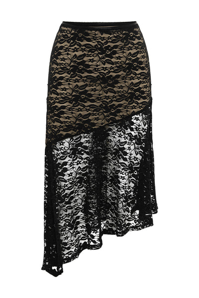 AVA MIDI SKIRT - BLACK