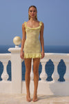 AVA MINI DRESS - LEMON