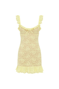 AVA MINI DRESS - LEMON