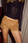 ZAELA MINI SHORTS - TAN