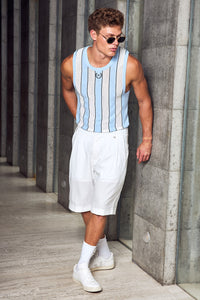FINLEY TAILORED SHORTS - WHITE