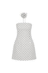 AYANNA MINI DRESS - WHITE POLKA