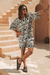 AZAR SHORT - SAND/BLACK