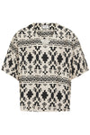AZAR TOP - SAND/BLACK