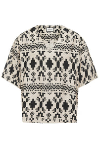 AZAR TOP - SAND/BLACK