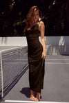 BALIN MIDI DRESS - ESPRESSO