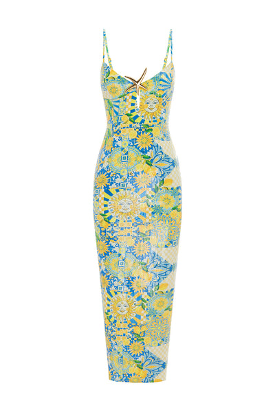 BENITO MIDI DRESS - ANACAPRI LEMON