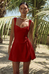 BETHANI MINI DRESS - CHERRY