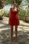 BETHANI MINI DRESS - CHERRY