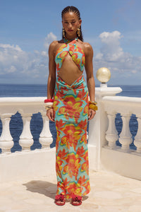 BRANDY MAXI DRESS - DIAZ AQUA