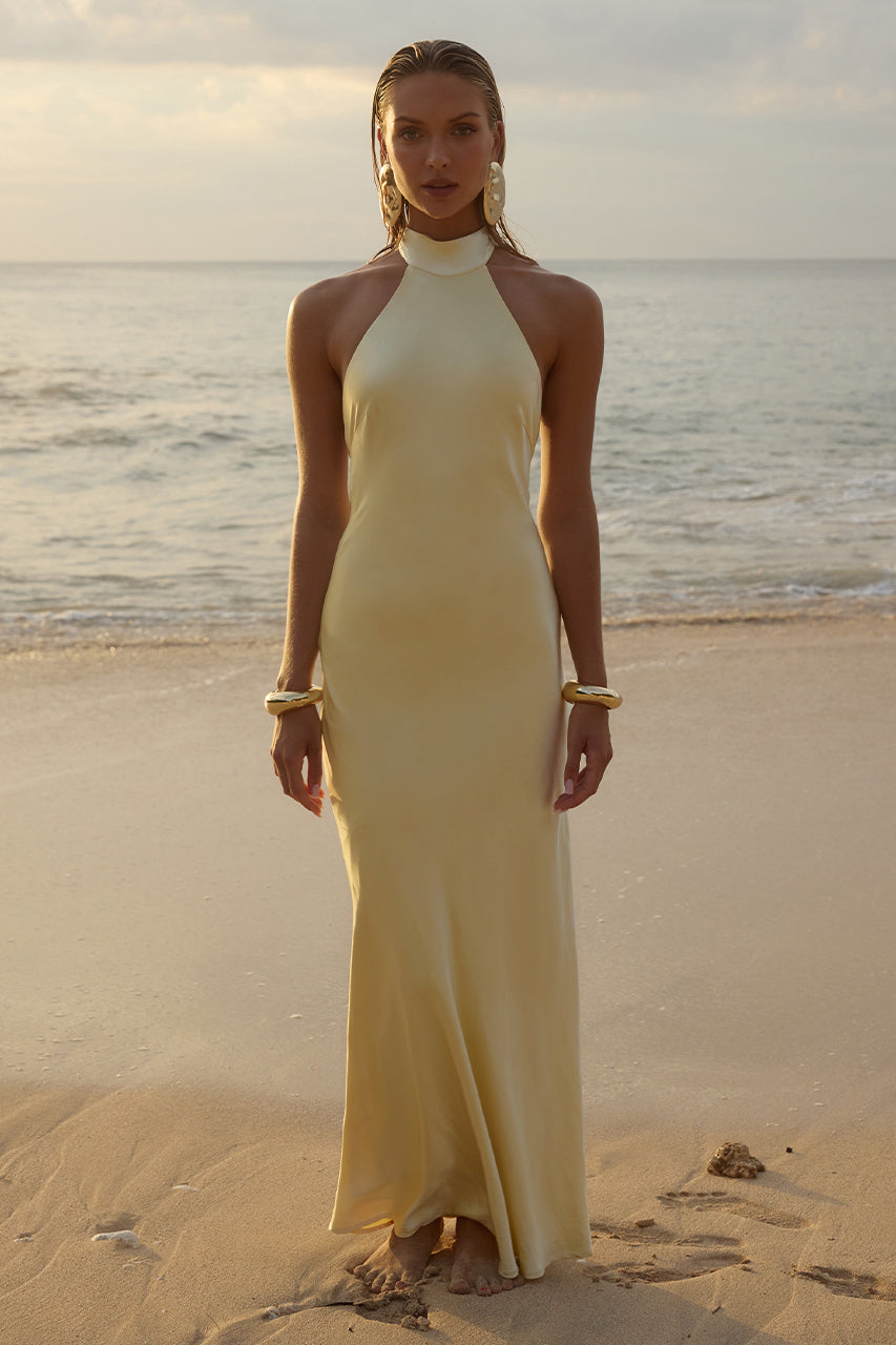 BRIGITTE MAXI DRESS - LEMON