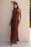 BRIGITTE MAXI DRESS - CHOCOLATE